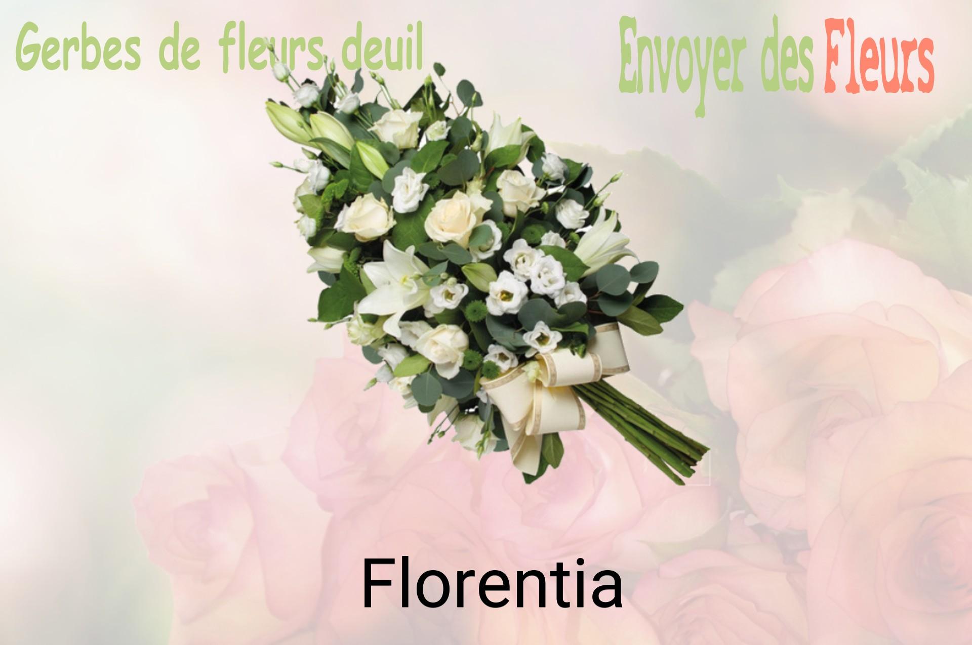 Gerbe de fleurs de deuil livrée à Florentia